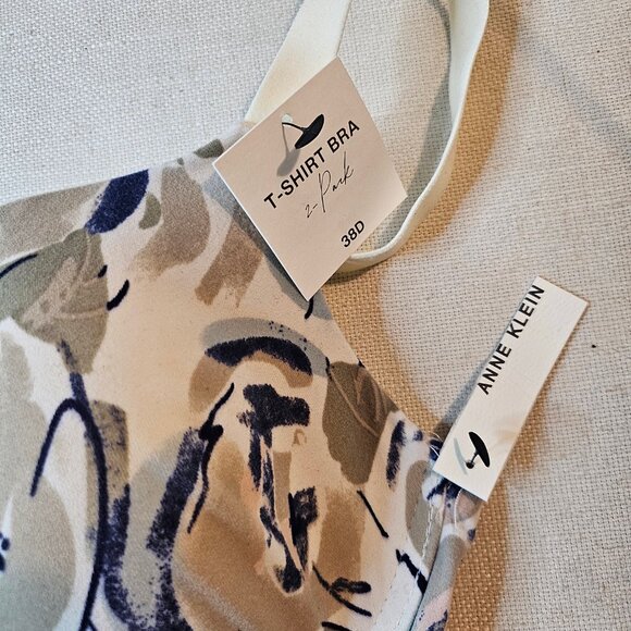 Anne Klein Floral T-Shirt Bra - Size 38D - Picture 4 of 8